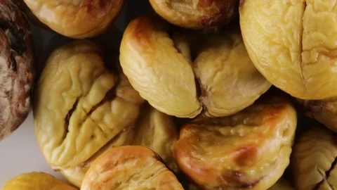 Chestnuts cooked in the oven Stock Footage 95703999