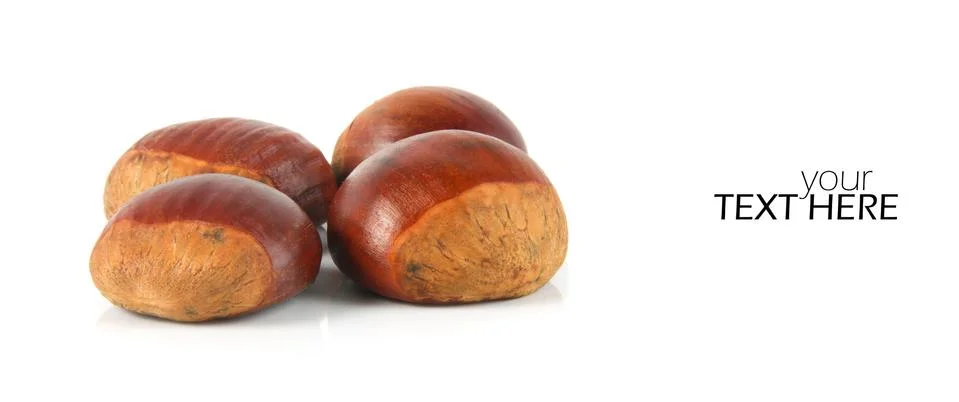 Chestnuts with the copy space Stock Photos