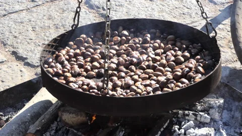 Chestnuts on the fire Stock Footage 161260955