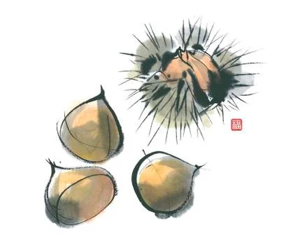 Chestnuts Stock Illustration