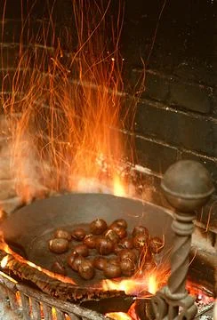 Chestnuts Roasting Stock Photos