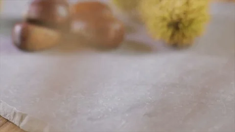 Chestnuts Rotating Soft Focus Stock Footage 99163600