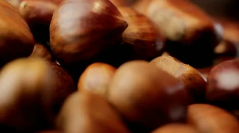 Chestnuts, turn and rack focus 스톡 동영상 12720989