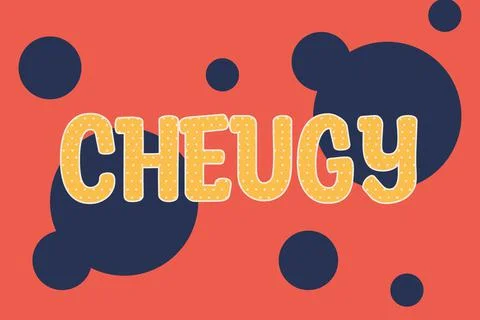 Cheugy lettering Stock Illustration