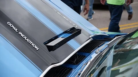 Chevelle Cowl Induction Stock Footage 206844187