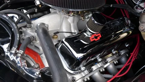 Chevelle Engine Blue Stock Footage 206844471