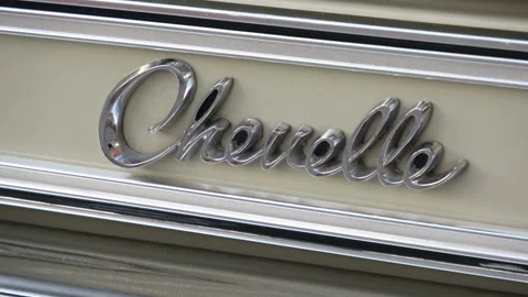 Chevelle Logo, Classic Car Stock Footage 138086123