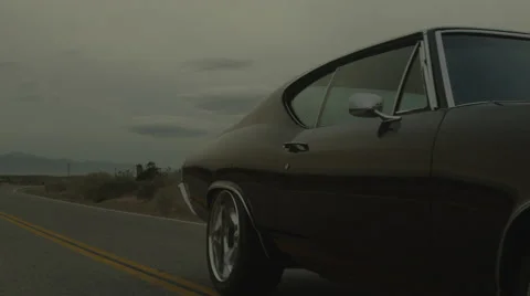 Chevelle Speeding Pass By Stock Footage 44598215