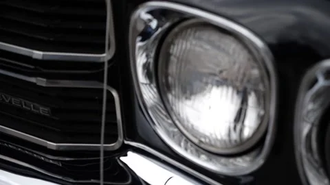 Chevelle SS Black 2 Stock Footage 206177331