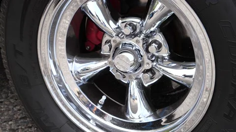 Chevelle Wheel Blue 2 Stock Footage 206844426