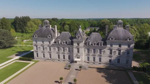 The Cheverny castle by drone Stock Footage 320103629