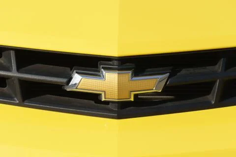 Chevrolet Automobile Grille and Logo. Stock-Fotos