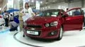 Chevrolet Aveo at yearly automotive-show SIA 2012 in Kiev, Ukraine HD Footage