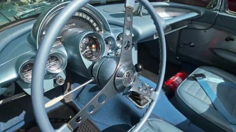 Chevrolet Corvette Interior Zoom In Slow Motion Stock Footage 323680705