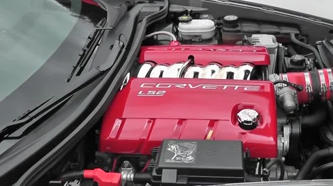 Chevrolet Corvette LS2 V8 Engine Stock Footage 50330037