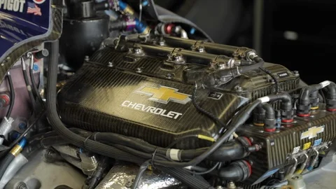 Chevrolet Race Car Engine 库存影片 111723017