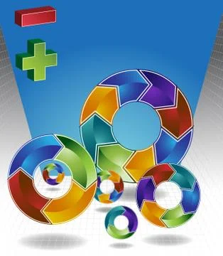 Chevron 3d process background Stock Illustration