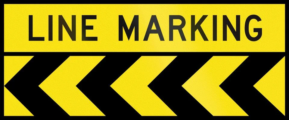 Chevron Alignment To The Left - Line Marking In Australia Stock Illustration