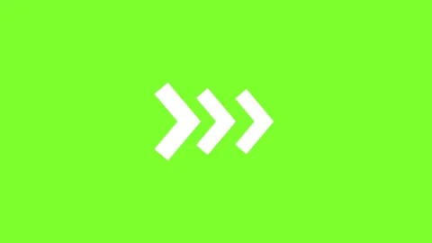 Chevron arrow direction on green screen. swipe instruction arrow on green s.. Stock Footage 263004492