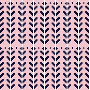 Chevron arrow knitting pattern design in pink and navy for fashion and home.. Ilustración de archivo