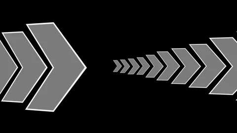 Chevron arrows decreasing in size from left and right toward center backgro.. Stock-Footage 329842136