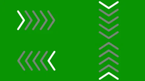 Chevron arrows moving in both right and left directions on green screen. Stock Footage 335755909