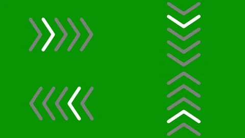 Chevron arrows moving vertically up and down on bright green screen. Stock Footage 335755910