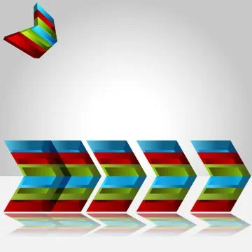Chevron bar chart Stock Illustration