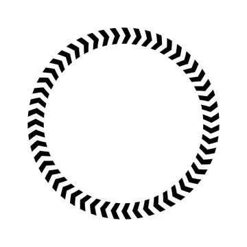 Chevron circle arrow icon. Round arrow frame Illustrazione stock