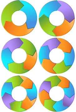 Chevron diagram set Stock Illustration