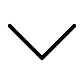 Chevron down icon line isolated on white background. Black flat thin icon o.. Stock Illustration