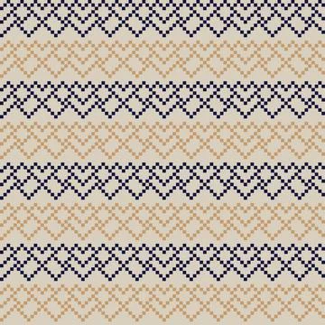 Chevron Fair Isle Seamless Pattern Design 스톡 일러스트