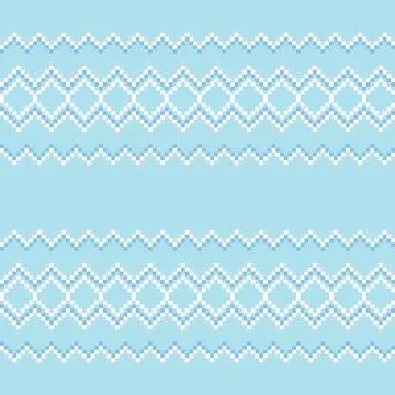 Chevron Fair Isle Seamless Pattern Design 스톡 일러스트