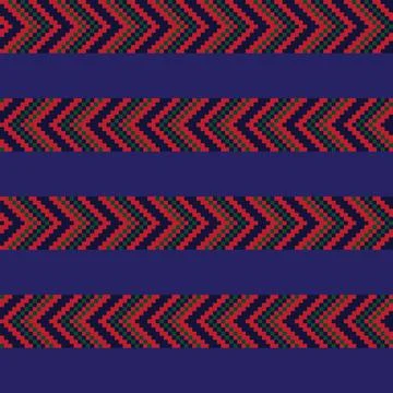 Chevron Fair Isle Seamless Pattern Design Stock Illustration