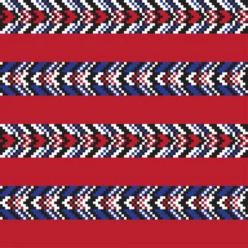 Chevron Fair Isle Seamless Pattern Design 스톡 일러스트
