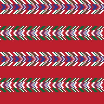 Chevron Fair Isle Seamless Pattern Design Illustrazione stock