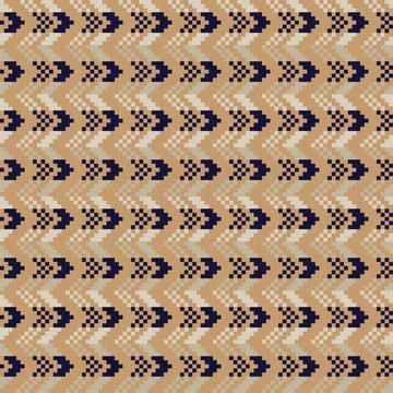 Chevron Fair Isle Seamless Pattern Design 스톡 일러스트