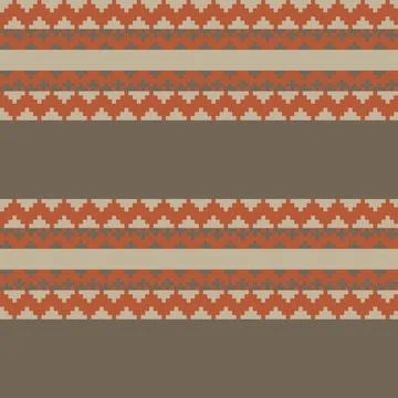 Chevron Fair Isle Seamless Pattern Design Stock Illustration