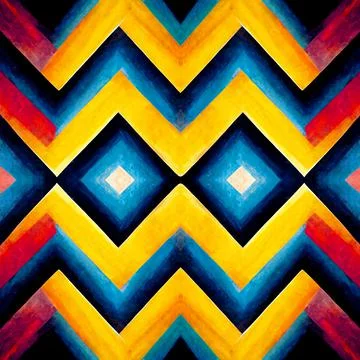 Chevron herringbone zig zag v-shape seamless pattern Illustrazione stock