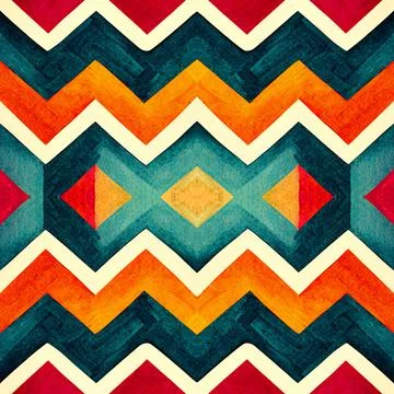 Chevron herringbone zig zag v-shape seamless pattern Stock Illustration