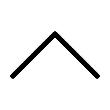 Chevron up icon line isolated on white background. Black flat thin icon on .. Stock Illustration