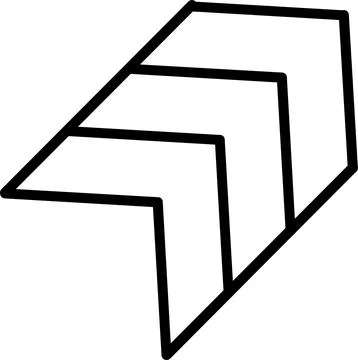 Chevron Line Icon Design Stock Illustration