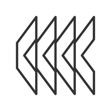 Chevron line pattern, icon in line design. chevron, pattern, lines, geometric Illustrazione stock
