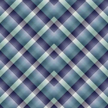 Chevron Ombre Plaid Tartan Seamless Pattern Design in green and blue Stock Illustration