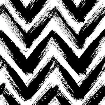 Chevron Pattern from Brush Strokes Illustrazione stock