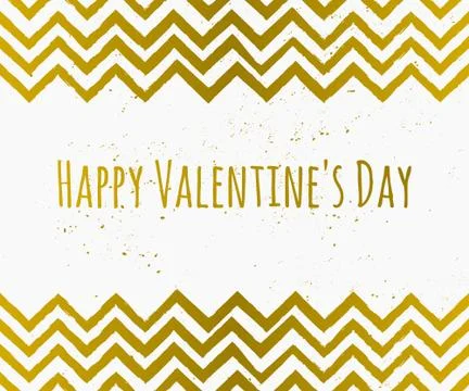 Chevron Pattern St. Valentine's Day Card Stock Illustration