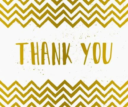 Chevron Pattern Thank You Card Stock Illustration