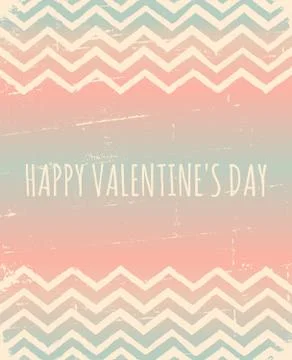 Chevron pattern valentine's day design Stock Illustration