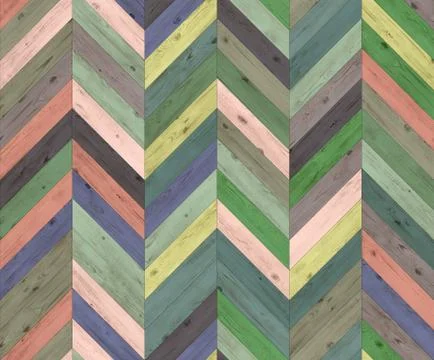 Chevron random color natural parquet seamless floor texture Stock Photos