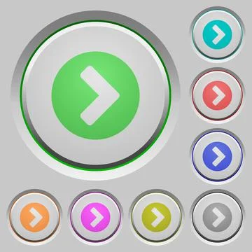 Chevron right push buttons Stock Illustration